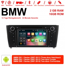 7 Inch Android 9.0 Car Radio / Multimedia 2GB RAM 16GB ROM For BMW E81 E82 E88