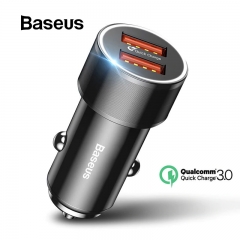 Baseus Chargeur de voiture  36W Dual USB à charge rapide QC 3.0 pour iPhone USB Type-C PD Chargeur Rapide Téléphone Portable  Chargeur de Voiture