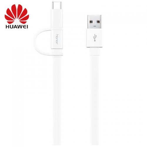 Original Huawei Honor AP55 Micro USB & Type C 2 In 1 Cable Charging Data Cord for Huawei Mate 9 10 20 Pro X P10 P20 P30 Lite