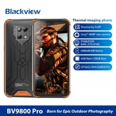 Blackview BV9800 Pro Rugged Handy 6GB+128GB Wärmebildbild und Fingerabdruck-Identifikation 6,3 Zoll , Android 9.0 Pie Helio P70 Octa Core bis zu 2,3GH