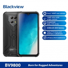 Blackview BV9800 6Go 128Go IP68 Smartphone 6,3 "FHD-Wassertropfen Helio P70 Octa Core Android 9.0 NFC Handy 6580 mAh