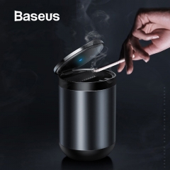 Baseus Portable Car Ashtray LED Light Cigarette Smoke Ashes Holder Flame Retardant High Quality Ash tray Car Accessories