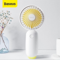 Baseus Protable Handheld Fan 3-Speed Mini USB Rechargeable Fan with 1500mAh Powerbank Battery Quiet Desktop Personal Cooling Fan