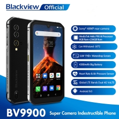 Blackview BV9900 Helio P90 Octa Core 8Go 256Go IP68 Robuste Android 9.0 48MP quad caméra arrière NFC smartphone...