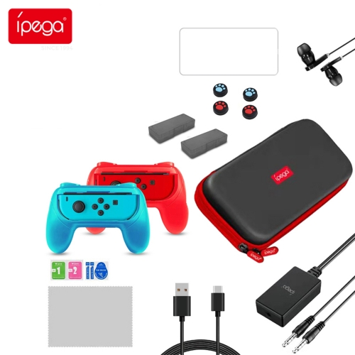 ipega PG-9182 18 in 1 Joy-con game card storage bag handle handle cover 3D rocker cover with headphones suitable for Nintendo Switch