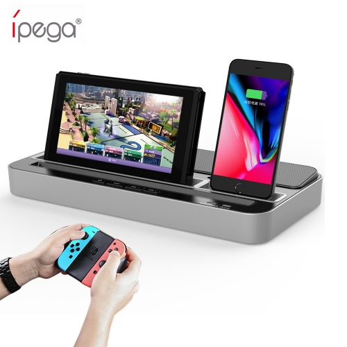 ipega PG-9119 Station de charge pour prise de charge polyvalente Nintendo Switch avec fonction de haut-parleur audio