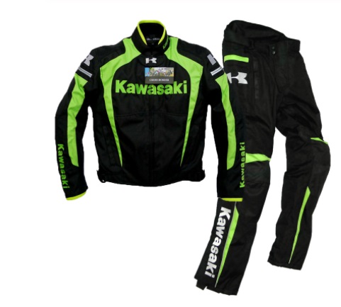 Kawasaki Kleidung / Oxford Jacke / Motorradjacke / Reitjacke und Hose / winddicht warm