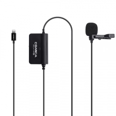 Comica CVM-V05 MI Microphone Lavalier Unique Multifonctionnel Micro pour Smartphone avec contrôle de gain en continu Fonctions de surveillance audio