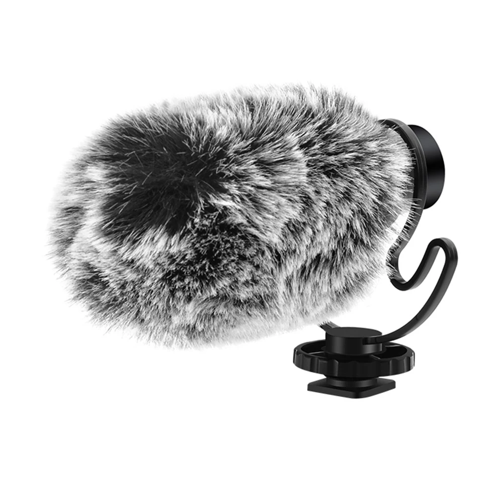 ORDRO CM-100 Mini Recording Microphone Mic 3.5mm Plug-and-Play with Shock Mount Wind Screens
