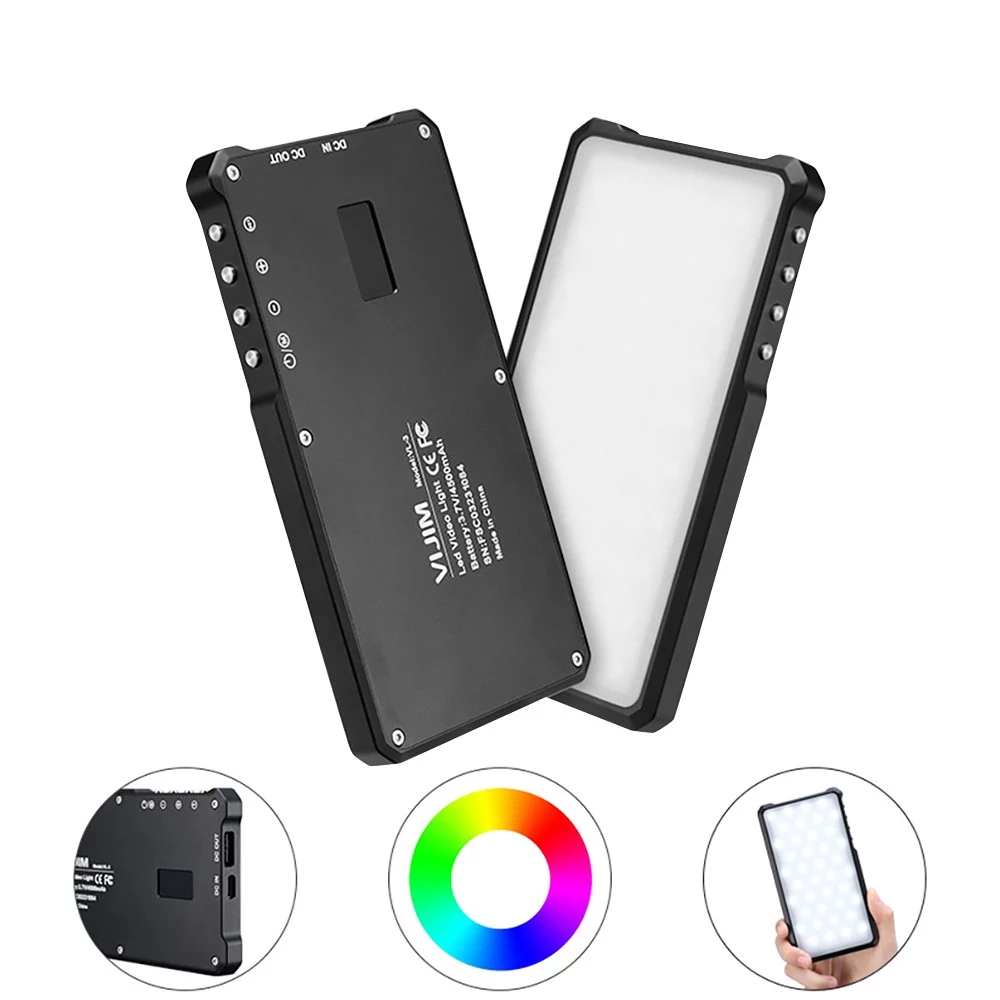 VIJIM VL-3 Portable RVB LED Vidéo Lumière Photographie Remplir Lumière