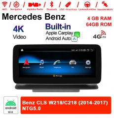 10.25 Inch Snapdragon 625 8 Core Android 10.0 4G LTE Car Radio / Multimedia 4GB RAM 64GB ROM For Benz CLS W218 / C218 2014-2017 Built-in CarPlay