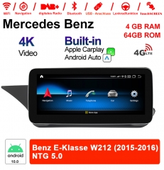 10.25 inch Snapdragon 625 8 Core Android 10.0 4G LTE Car Radio / Multimedia 4GB RAM 64GB ROM For Benz E Class W212 2015-2016 Built-in CarPlay