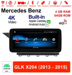 10.25 Zoll Snapdragon 625 8 Core Android 10.0 4G LTE Autoradio / Multimedia 4GB RAM 64GB ROM Für Benz GLK X204 2013 - 2015 Built-in CarPlay