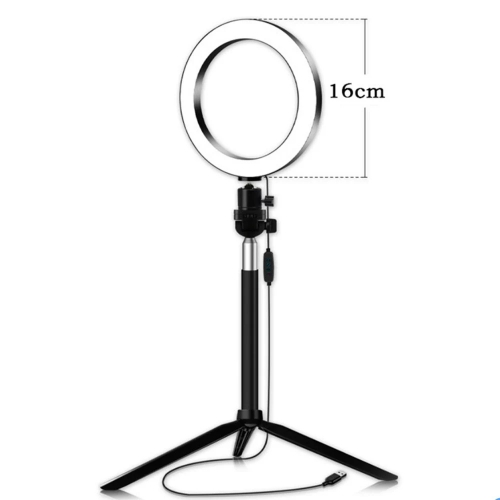 16 cm Mini LED Video Ring Licht Lampe Dimmbar 3 Beleuchtungsmodi USB Powered