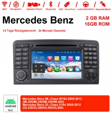 7 Inch Android 10.0 Car Radio / Multimedia 2GB RAM 16GB ROM For Mercedes Benz ML / GL Class W164 X164