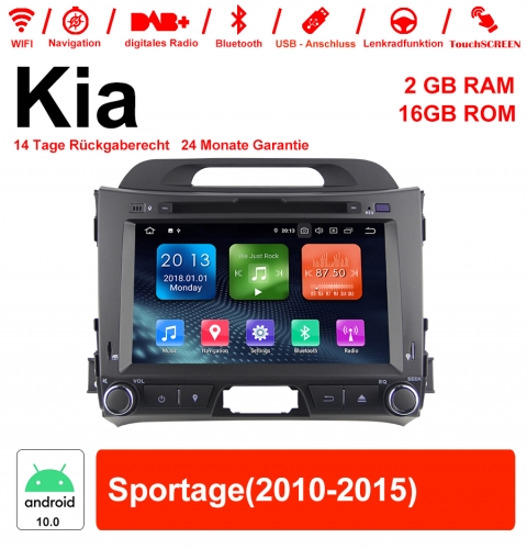 Autoradio Android 10.0 8 pouces / Multimédia 2Go de RAM 16Go ROM pour Kia Sportage