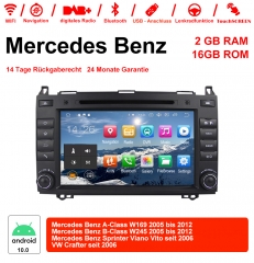 8 inch Android 10.0 Car Radio / Multimedia 2GB RAM 16GB ROM For Mercedes BENZ A Class W169, B Class W245, Sprinter Viano Vito and VW Crafter