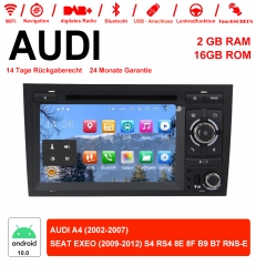 7 inch Android 10.0 Car Radio / Multimedia 2GB RAM 16GB ROM for Audi A4, SEAT EXEO S4 RS4 8E 8F B9 B7 RNS-E