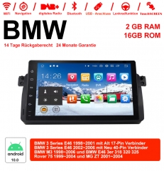 9 Inch Android 10.0 Car Radio / Multimedia 2GB RAM 16GB ROM For BWM 3Series M3 75 E46 3er MG ZT