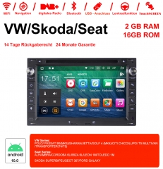 7 Zoll Android 10.0 Autoradio/Multimedia 2GB RAM 16GB ROM Für VW Glof Bora Passat Mk5 Golf Polo Jetta Seat Peugeot 307