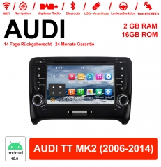 7 Inch Android 10.0 Car Radio / Multimedia 2GB RAM 16GB ROM For Audi TT MK2