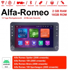 7 Zoll Android 10.0 Autoradio/Multimedia 2GB RAM 16GB ROM Für  Alfa Romeo Spider 159 Brera 159 Sportwagon