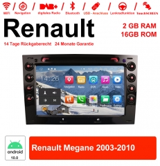 7 pouces androïde 10.0 d'autoradio multimédia / ROM 2GB de RAM 16GB de RAM pour Renaults Megane