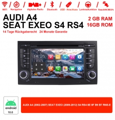 Autoradio de 7 pouces Android 10.0 / ROM multimédia 2 Go de RAM 16 Go pour Audi A4 SEAT EXEO S4