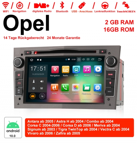 7 pouces Android 10.0 Autoradio / Multimédia 2 Go de RAM 16 Go de RAM pour Opel Astra Vectra Antara Zafira Corsa Combo Meriva Signum