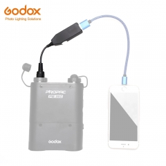 Câble USB du bloc d'alimentation Godox PB960 pour charger la conversion USB du téléphone