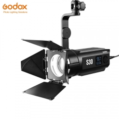 Godox S30 30W Adjustable LED Video Light Studio Photography Continuous Light With Barn Door for Professional Photography