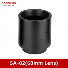 Objectif grand angle Godox SA-02 60MM utilisé pour Godox S30