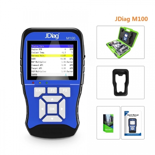 JDiag M100 Motorcycle Scanner Universal Motorcycle Scan Tool 12V Battery Tester Intelligent Dual System Moto Scan Tool