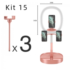 Pink 3*phone stand