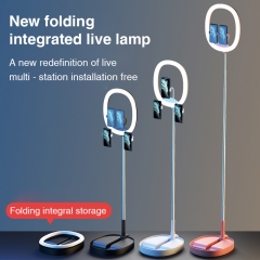 Lampe à anneau LED portable pliable bicolore avec batterie intégrée de 7200 mAh pour lampes de beauté vidéo en direct