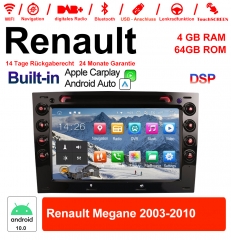 7 Zoll Android 10.0 Autoradio / Multimedia 4GB RAM 64GB ROM für   RENAULT MEGANE 2003-2010 Built-in Carplay / Android Auto