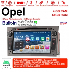 7 inch Android 10.0 car radio / multimedia 4GB RAM 64GB ROM For Opel Astra Vectra WITH the built-in DSP and Carplay / Android Auto Gray