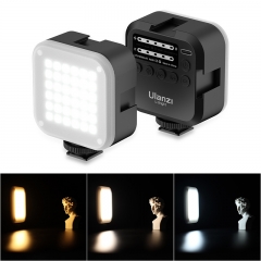 Ulanzi U-Bright Mini éclairage vidéo LED 2700k-6500k 7,5 W avec filtre à effet RVB 6 couleurs pour la lumière de remplissage Vlog de photographie