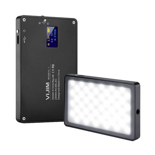 VIJIM VL-1 Mini lumière vidéo LED Photographie Éclairage Vlog 96 Perles 3500k-5700k pour Smart Phone A plus DSLR Camera Sony A6400