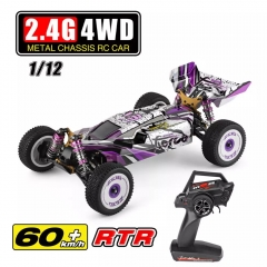 Wltoys 124019 RTR 1/12 2.4G 4WD 60km / h Metal Chassis RC Car 550 Brushed Motor Off-Road Climbing Trucks Vehicles Models Kids Toys