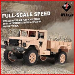 WLtoys 124302 1:12 RC Car 2.4GHz 4WD Full-Scale Speed 1200G Load Military Off-road RC Car for Beginners Toys for Children