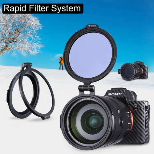 Ulanzi R67S/R72S/R77S Adaptateur de bague de filtre, système de filtre rapide 67/72/77 à 82mm support de filtre Compatible pour appareil photo reflex