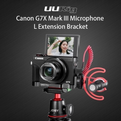 UURig R016 L Platte für Canon G7X Mark III Mikrofon Verlängerung Quick Release Halterung Mit Kalten Schuh Hand Grip