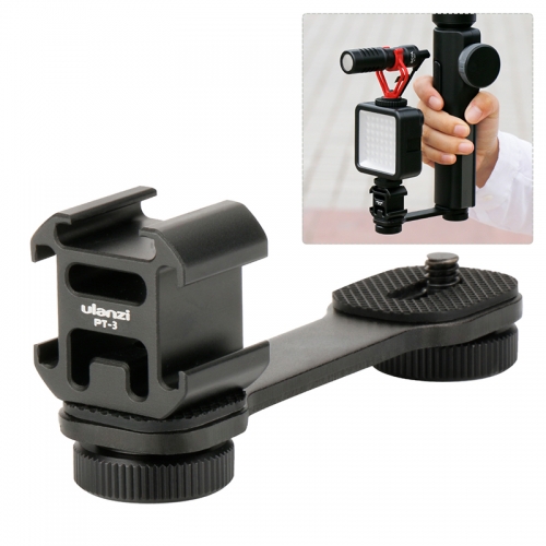 Ulanzi PT-3 Triple Heißer Schuh Mount Adapter Mikrofon Verlängerung Bar für Zhiyun Glatte 4 DJI Osmo Tasche Gimbal Zubehör