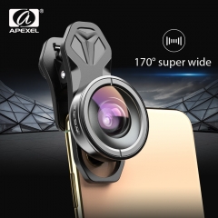 APEXEL HD 170 degree super wide angle lens Camera optical Lenses optic phone lens for iPhonex xs max xiaomi all smartphone