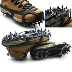 18 teeth anti-slip ice snowshoe spikes mountaineering hiking crampons