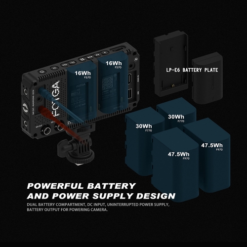 Adaptateur Batterie LP-E6 Pour Moniteurs Fotga A50 - Permet D'alimenter L'écran Avec Une Batterie D'appareil Photo