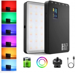Viltrox Weeylite RB08P RGB LED lumière couleur sortie caméra Kit de lumière vidéo Dimmable 2500K-8500K panneau lumineux bicolore avec trépied