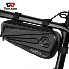 WEST BIKING Waterproof Bike Frame Bag EVA Hard Shell Tools Storage Panniers MTB Road Bike Bag