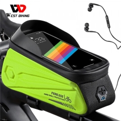 WEST BIKING Bicycle Bag 6.0-7.2 Inch Phone Bag Waterproof Front Frame Cycling Bag